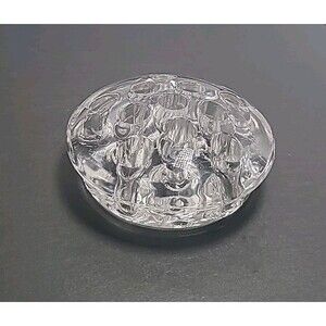 Vintage Clear Glass Flower Frog 11 Holes Footed Floral Arranging 3.25"